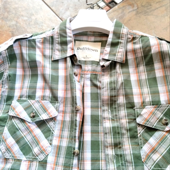 RuffHewn Casual 100% Cotton Button Up - Picture 2 of 8